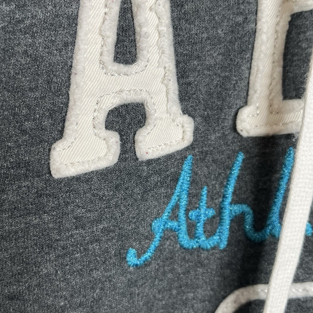 Aeropostale Full Zip Logo Hoodie Gray Womens L Fleece Sweatshirt Y2K Style - Picture 3 of 10